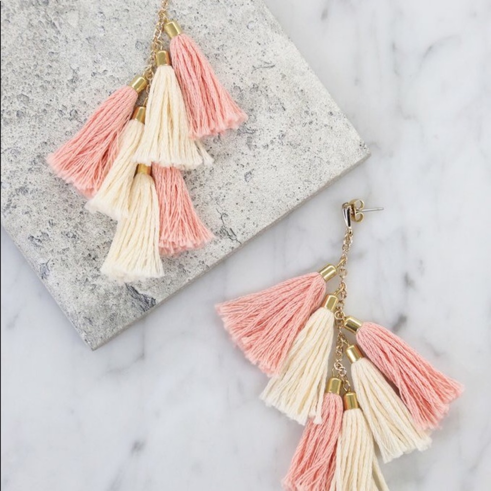 Ettika 18k Gold Plated Tassel Earrings